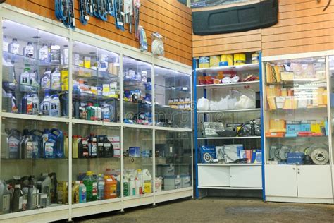 Interior Of A Car Spare Parts Shop Editorial Stock Image Image Of