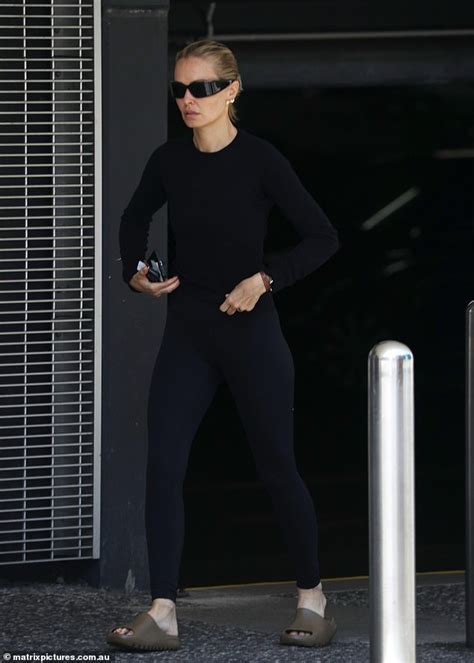 Lara Bingle Shows Off Her Very Slender Figure In A Skintight Outfit As She Steps Out In Sydney