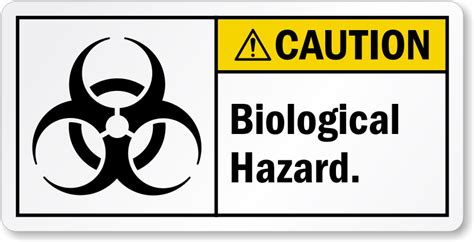 Caution Biological Hazard Label Sku Lb 2249