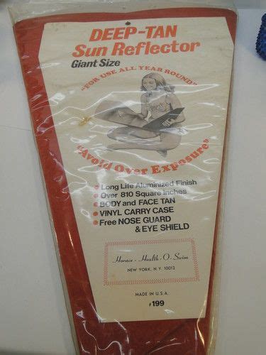 Vintage Suntan Sun Tanning Reflector Folding Fold Up Foil Face Neck