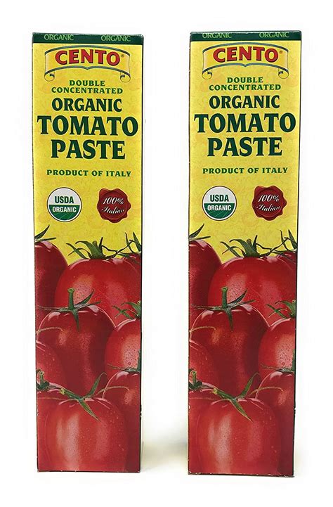 Cento Double Concentrated ORGANIC Tomato Paste Oz Tubes Ounce Pack Of