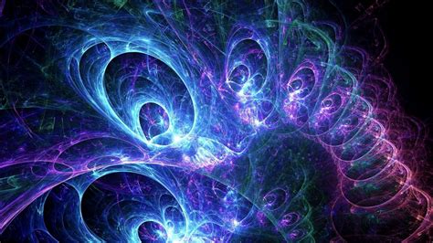 Sparkling Fractal Glow Spiral Hd Abstract Wallpapers Hd Wallpapers