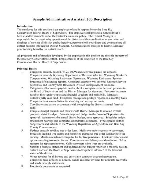 Free administrative assistant job description. How To Write A Job Description For Administrative ...