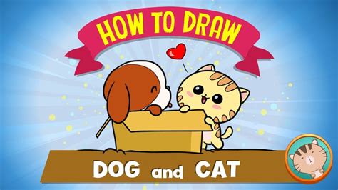 How To Draw Cute Dog And Cat Youtube