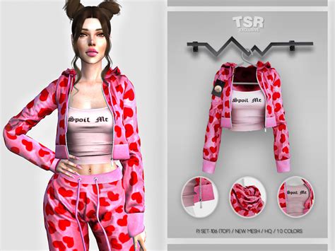 Pj Set 106 Top By Busra Tr From Tsr Sims 4 Downloads
