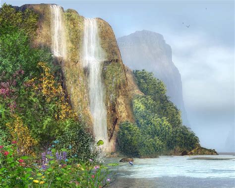 Animierte Wasserfall Tapete Wasserfall Nat Rliche Landschaft Gew Sser