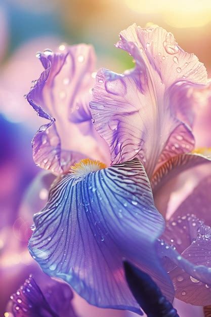 Premium Photo Iris Flower Closeup