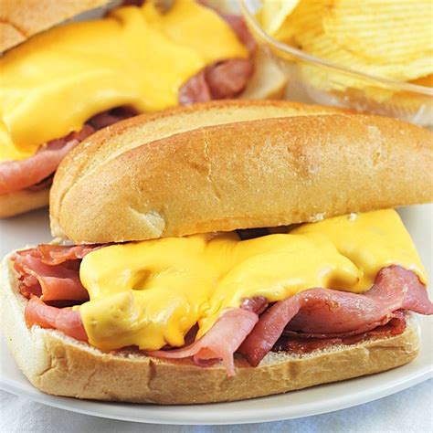 hot ham and cheese sandwiches now cook this
