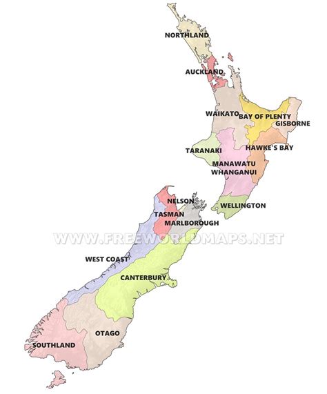 World Maps Library Complete Resources Maps Nz Regions