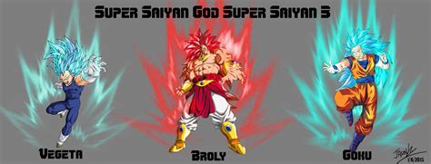 3 Legendary Super Saiyans God Super Saiyan 3 By Fallenchaos619 On