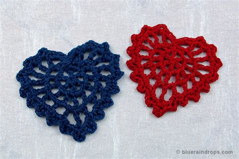 Crochet Lacy Heart Motif Blueraindrops Arts And Crafts