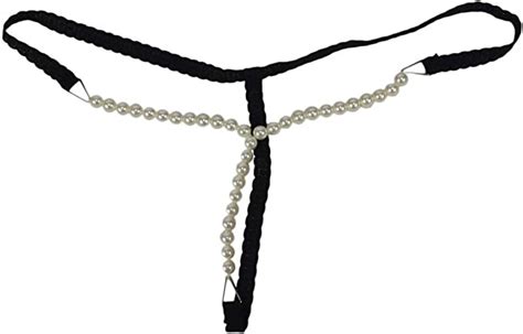 Syaya Women S Lady S Sexy Lace Open Crotch Pearls Panties G String Underwear T Back Thongs Panty