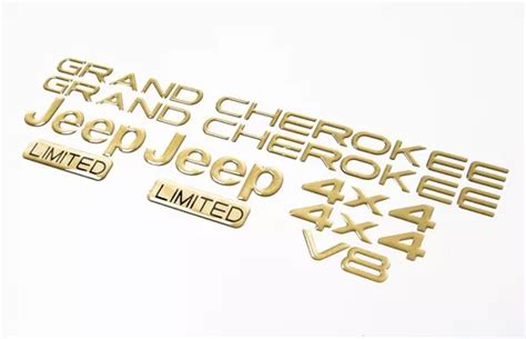 Kit Adesivo Jeep Grand Cherokee Limited V8 4x4 Emblema Ouro Ano 1996
