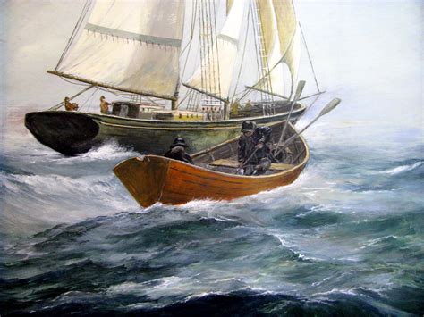 Ocean Vista Paintings Bob Macdougall Grand Banks Schooner And Dorey