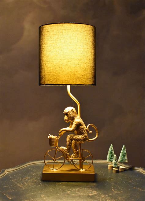 Lampka mi bedside lamp 2 współpracuje z aplikacjami apple homekit oraz mi home, pozwalając ci na. Nightstand Lamp Monkey Gold Animal Figurine Table Desk ...