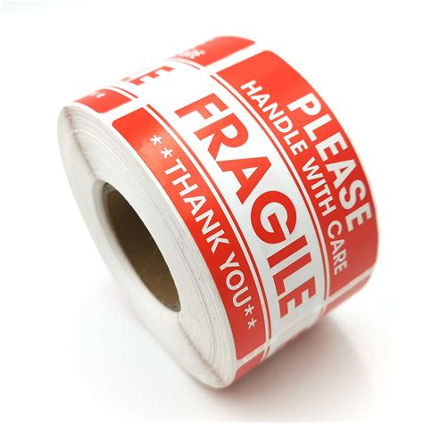 Buy 500 Labels Fragile Sticker Red Warning Label Fragile Shipping Label