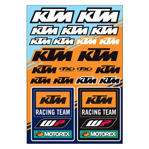 Factory Effex 22 68532 Ktm Racing Style Oem Sticker Sheet