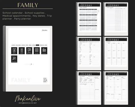 2023 2024 All In One Digital Planner Remarkable 2 Template Boox