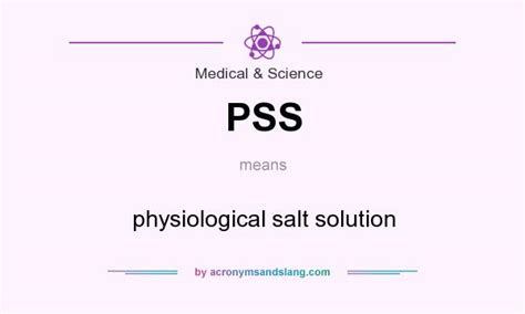Pss Physiological Salt Solution In Medical And Science By