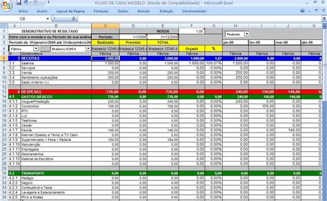 Excel Excel Avançado Método BDI de construção de planilhas Planilha Fluxo de Caixa Forecast