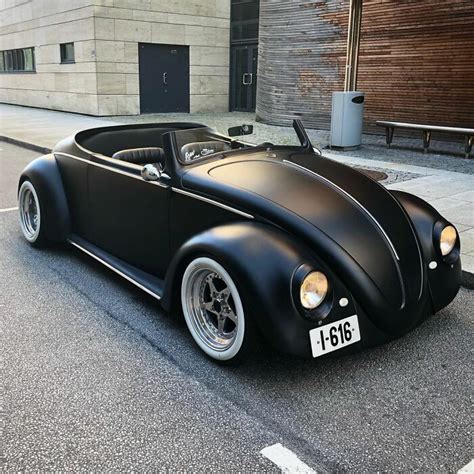 Vw Beetle Gets Turned Into A Stylish Black Matte Roadster By