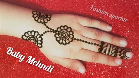 Most Popular Stylish Baby Girl Mehndi Design Back Hand Simple Mehndi