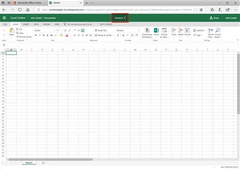 Google Excel Online