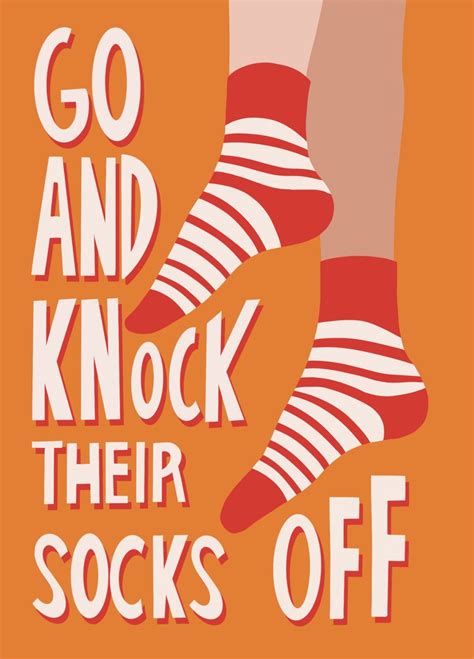 go and knock their socks off card scribbler