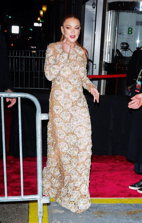 Lindsay Lohan S Embellished Naked Dress Signals A New Style Era