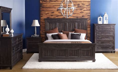 Steele Smokey Walnut Panel Bedroom Set From Elements Furniture