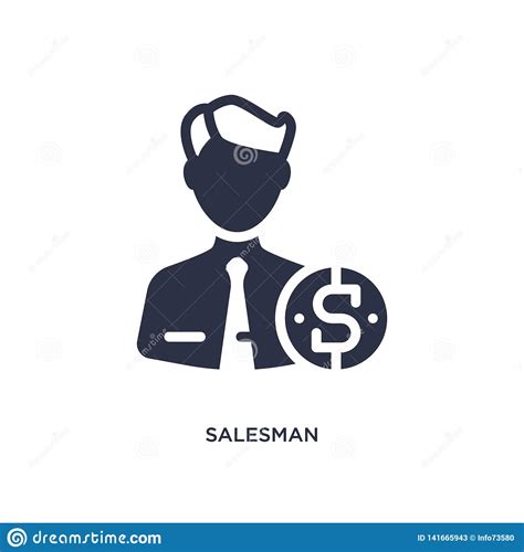 Salesman Icon On White Background Simple Element Illustration From