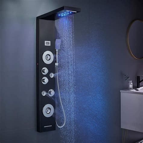 Buy Popfly Stainless Steel Shower Panel Tower System Function Led