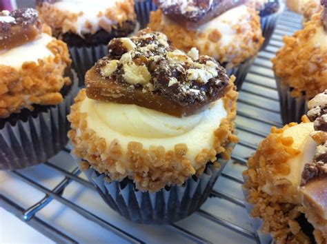 English Toffee Cupcake With Salted Caramel Frosting New Nicely