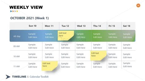 2021 Weekly Calendar Powerpoint Template Slidemodel