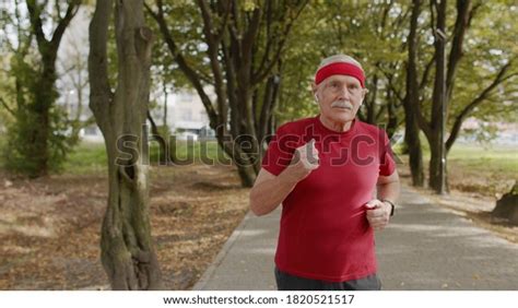 Senior Old Man Running City Park Stock Photo 1820521517 Shutterstock