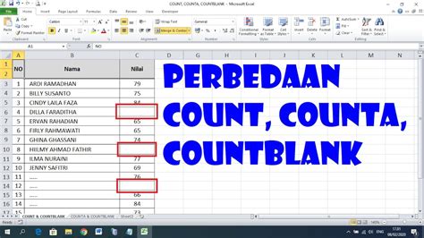 Cara Menggunakan Fungsi Count Counta Dan Countblank Di Excel Photos