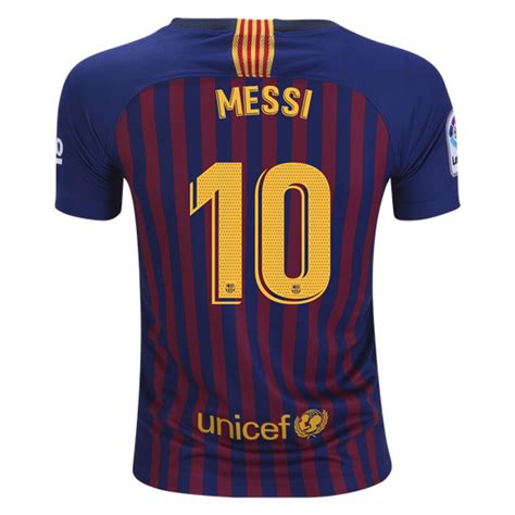 Discount 1819 Barcelona Lionel Messi Youth Home Soccer Jersey Messi