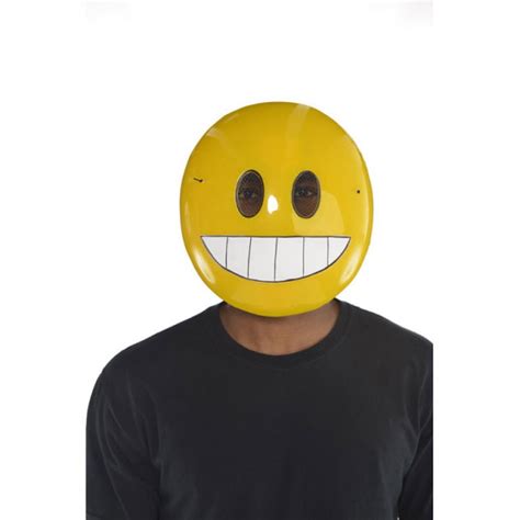 Cheesy Grin Mask Emoji Smile Mask Emoticon Smiley Big Face Costume