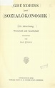 Wirtschaft und Gesellschaft. (1922 edition) | Open Library