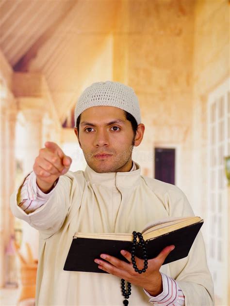 Adult Muslim Man Is Reading The Koran Stock Photo Image Of Adult
