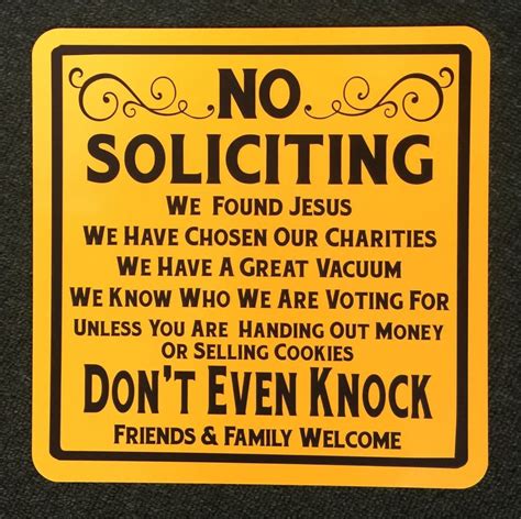 Funny No Soliciting Sign Printable Printable Templates