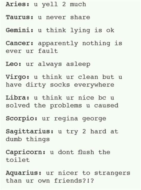 Zodiac Signs Memes Clean