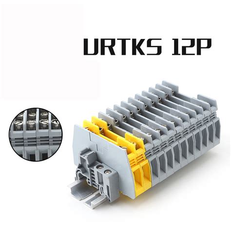 Urtks 6mm² Din Rail Test Terminal Blocks Strips Screw Clamping