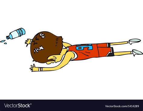 Side View Of Boy Lying Down Royalty Free Vector Image
