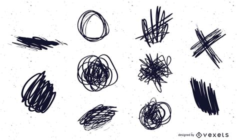 10 Vector Ink Scribbles And Scratches Vector Download