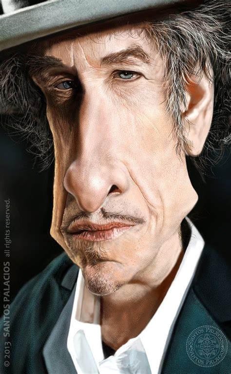 Caricature De Bob Dylan Par Santos Palacios Celebrity Caricatures