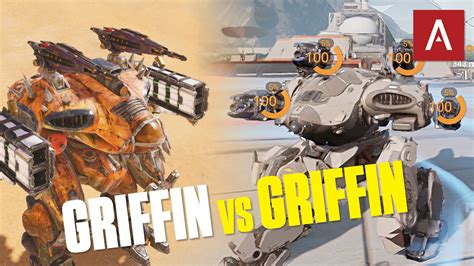 War Robots Griffin Vs Griffin Comparison Gameplay Wr Youtube