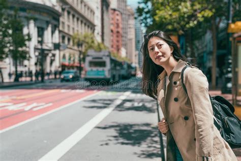 Woman Visiting San Francisco City Stock Photo Image Of Attractive