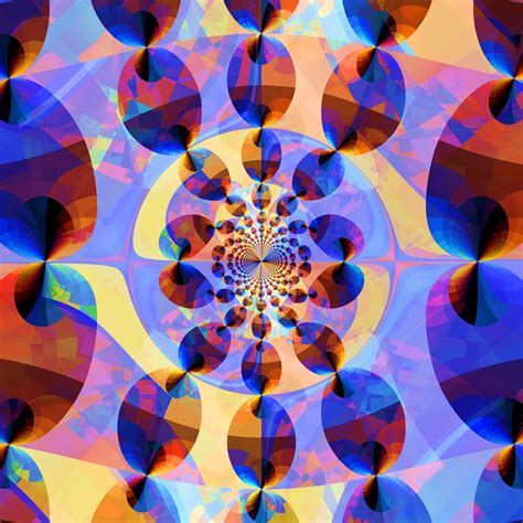 Download Wallpaper 3415x3415 Fractal Pattern Mosaic Kaleidoscope