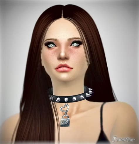 Jenni Sims New Mesh Collar Padlock • Sims 4 Downloads